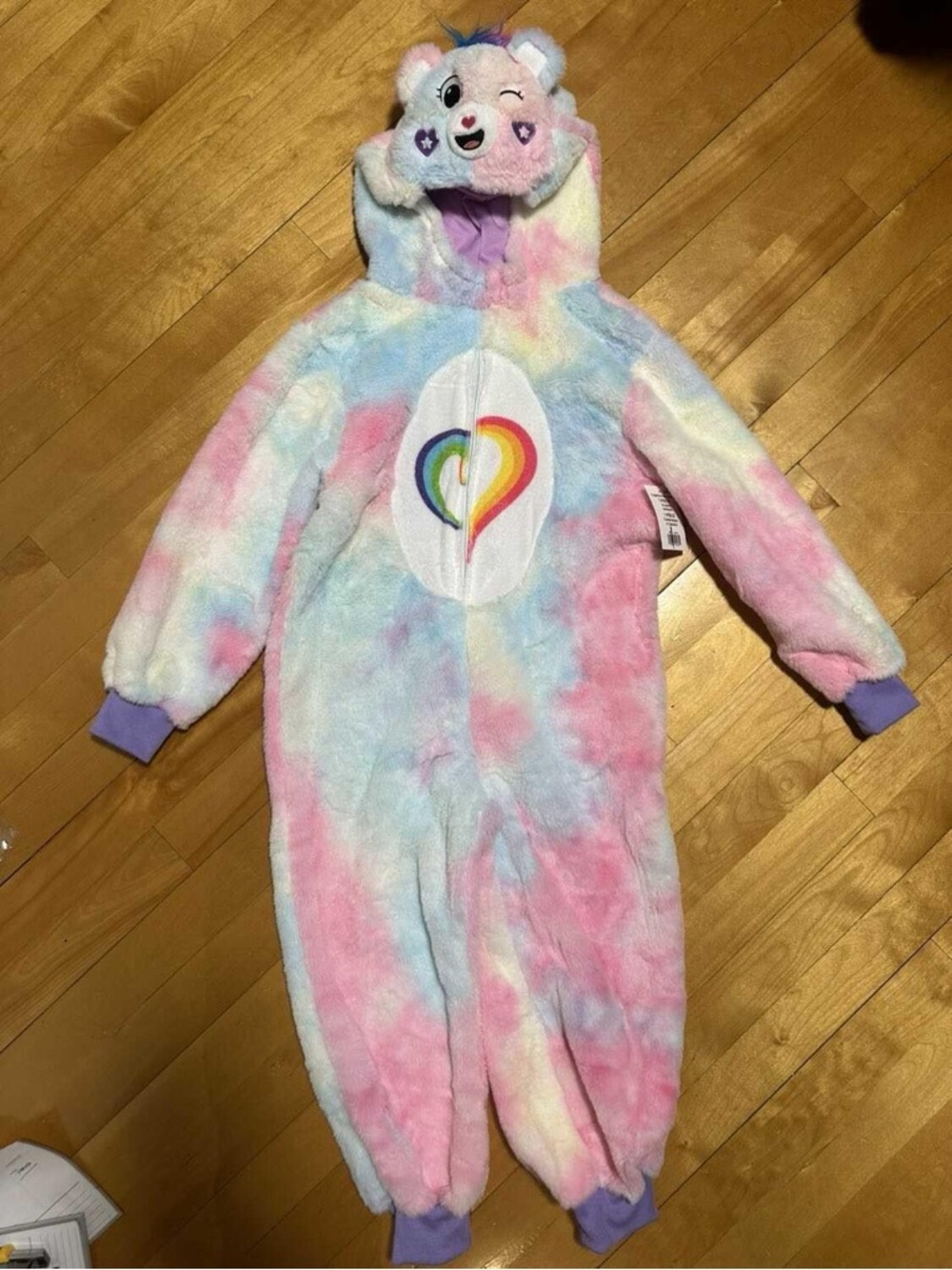 Kids Care Bears togetherness bear jumpsuit Halloween costume (S)